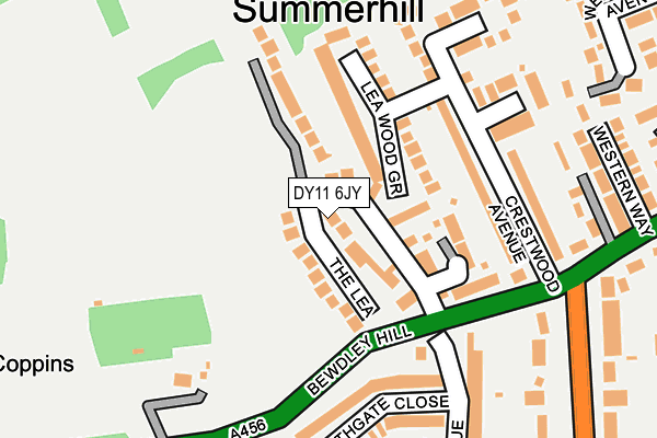 DY11 6JY map - OS OpenMap – Local (Ordnance Survey)