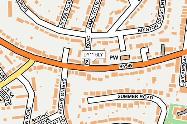 DY11 6LY map - OS OpenMap – Local (Ordnance Survey)