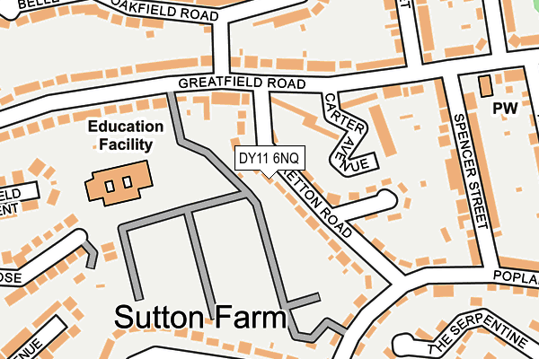 DY11 6NQ map - OS OpenMap – Local (Ordnance Survey) DY11 6NQ map - OS OpenMap – Local (Ordnance Survey)