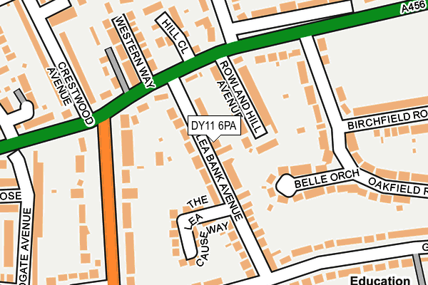 DY11 6PA map - OS OpenMap – Local (Ordnance Survey) DY11 6PA map - OS OpenMap – Local (Ordnance Survey)