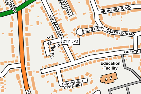 DY11 6PD map - OS OpenMap – Local (Ordnance Survey) DY11 6PD map - OS OpenMap – Local (Ordnance Survey)