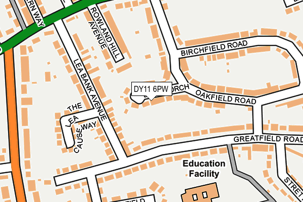 DY11 6PW map - OS OpenMap – Local (Ordnance Survey) DY11 6PW map - OS OpenMap – Local (Ordnance Survey)