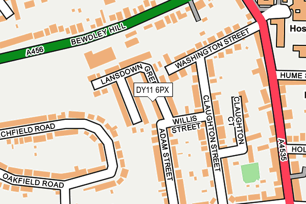 DY11 6PX map - OS OpenMap – Local (Ordnance Survey) DY11 6PX map - OS OpenMap – Local (Ordnance Survey)