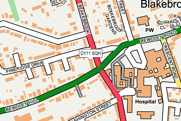 DY11 6QH map - OS OpenMap – Local (Ordnance Survey) DY11 6QH map - OS OpenMap – Local (Ordnance Survey)