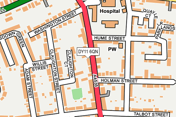 DY11 6QN map - OS OpenMap – Local (Ordnance Survey) DY11 6QN map - OS OpenMap – Local (Ordnance Survey)