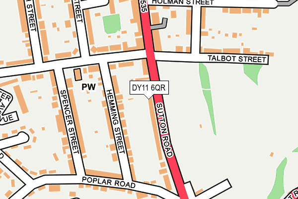 DY11 6QR map - OS OpenMap – Local (Ordnance Survey) DY11 6QR map - OS OpenMap – Local (Ordnance Survey)