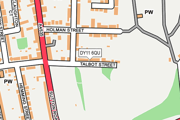 DY11 6QU map - OS OpenMap – Local (Ordnance Survey) DY11 6QU map - OS OpenMap – Local (Ordnance Survey)