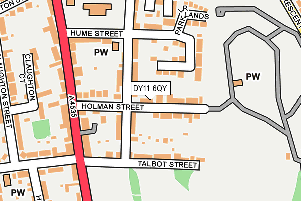DY11 6QY map - OS OpenMap – Local (Ordnance Survey) DY11 6QY map - OS OpenMap – Local (Ordnance Survey)
