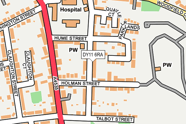 DY11 6RA map - OS OpenMap – Local (Ordnance Survey) DY11 6RA map - OS OpenMap – Local (Ordnance Survey)