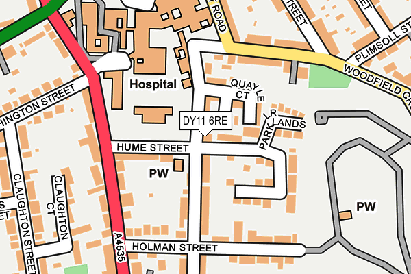 DY11 6RE map - OS OpenMap – Local (Ordnance Survey)
