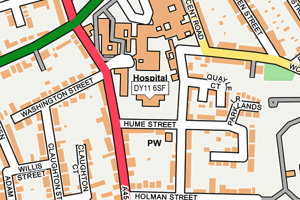 DY11 6SF map - OS OpenMap – Local (Ordnance Survey) DY11 6SF map - OS OpenMap – Local (Ordnance Survey)