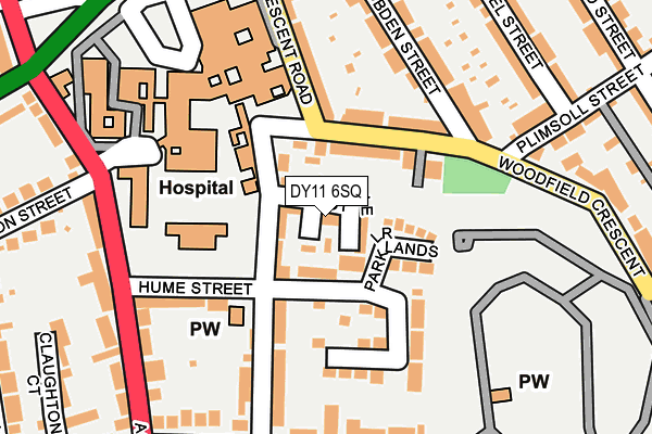 DY11 6SQ map - OS OpenMap – Local (Ordnance Survey) DY11 6SQ map - OS OpenMap – Local (Ordnance Survey)