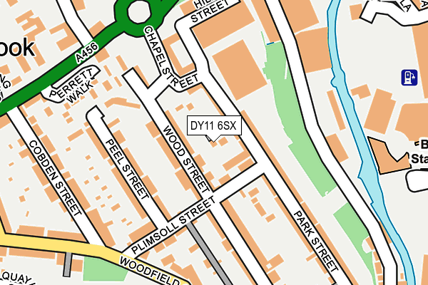 DY11 6SX map - OS OpenMap – Local (Ordnance Survey) DY11 6SX map - OS OpenMap – Local (Ordnance Survey)