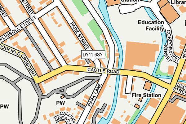DY11 6SY map - OS OpenMap – Local (Ordnance Survey)