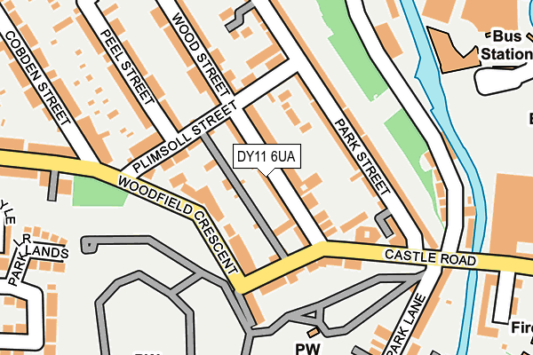 DY11 6UA map - OS OpenMap – Local (Ordnance Survey) DY11 6UA map - OS OpenMap – Local (Ordnance Survey)