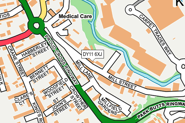 DY11 6XJ map - OS OpenMap – Local (Ordnance Survey) DY11 6XJ map - OS OpenMap – Local (Ordnance Survey)
