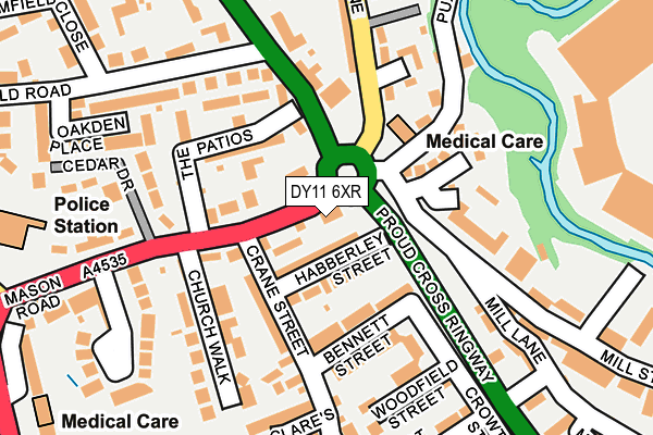 DY11 6XR map - OS OpenMap – Local (Ordnance Survey)