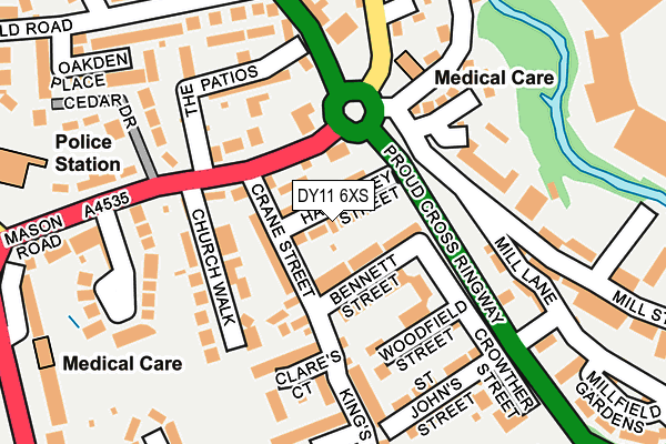 DY11 6XS map - OS OpenMap – Local (Ordnance Survey) DY11 6XS map - OS OpenMap – Local (Ordnance Survey)