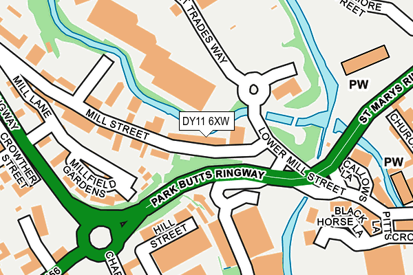 DY11 6XW map - OS OpenMap – Local (Ordnance Survey)