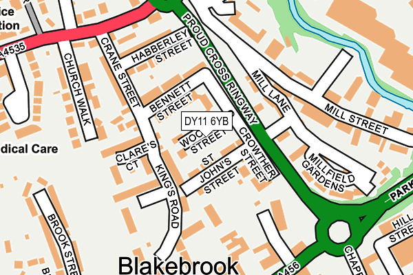 DY11 6YB map - OS OpenMap – Local (Ordnance Survey) DY11 6YB map - OS OpenMap – Local (Ordnance Survey)