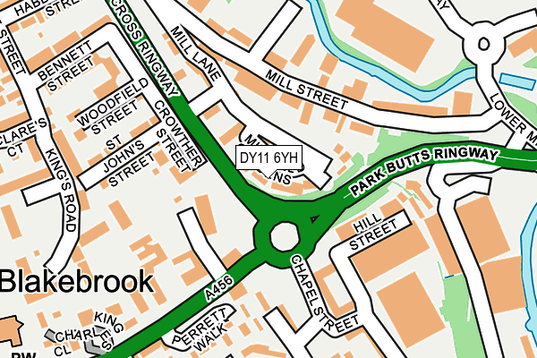 DY11 6YH map - OS OpenMap – Local (Ordnance Survey) DY11 6YH map - OS OpenMap – Local (Ordnance Survey)