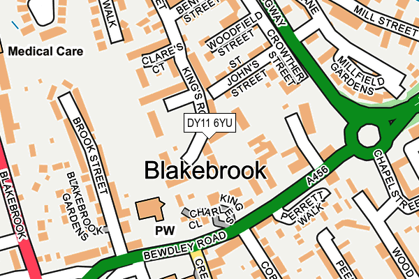 DY11 6YU map - OS OpenMap – Local (Ordnance Survey)