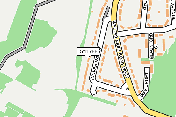 DY11 7HB map - OS OpenMap – Local (Ordnance Survey) DY11 7HB map - OS OpenMap – Local (Ordnance Survey)