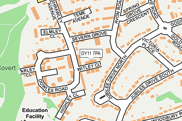 DY11 7PA map - OS OpenMap – Local (Ordnance Survey) DY11 7PA map - OS OpenMap – Local (Ordnance Survey)