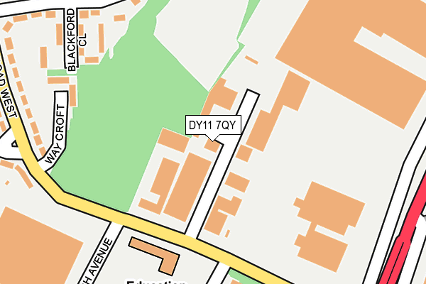 DY11 7QY map - OS OpenMap – Local (Ordnance Survey)