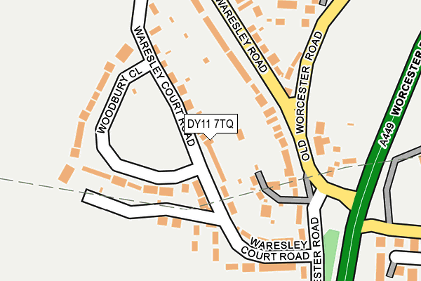 DY11 7TQ map - OS OpenMap – Local (Ordnance Survey) DY11 7TQ map - OS OpenMap – Local (Ordnance Survey)