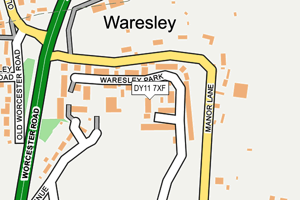 DY11 7XF map - OS OpenMap – Local (Ordnance Survey) DY11 7XF map - OS OpenMap – Local (Ordnance Survey)