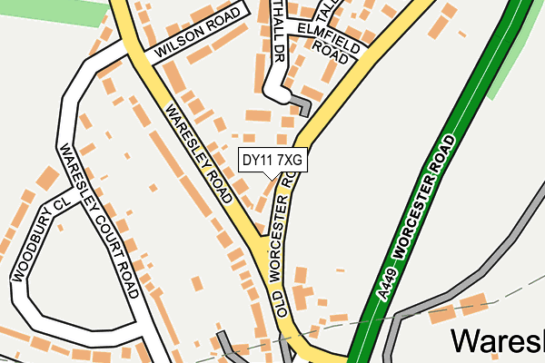 DY11 7XG map - OS OpenMap – Local (Ordnance Survey) DY11 7XG map - OS OpenMap – Local (Ordnance Survey)