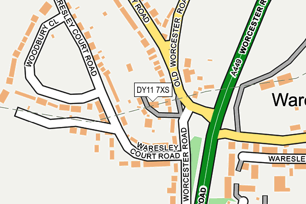 DY11 7XS map - OS OpenMap – Local (Ordnance Survey)