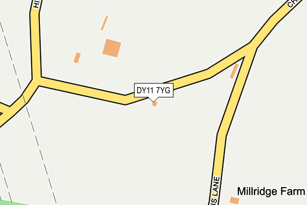 DY11 7YG map - OS OpenMap – Local (Ordnance Survey)