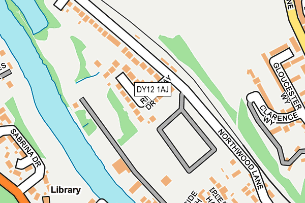 DY12 1AJ map - OS OpenMap – Local (Ordnance Survey) DY12 1AJ map - OS OpenMap – Local (Ordnance Survey)