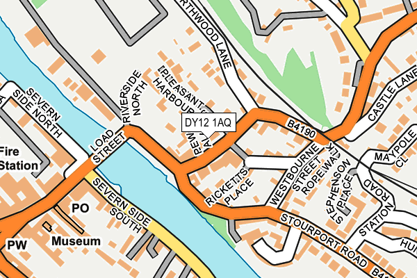 DY12 1AQ map - OS OpenMap – Local (Ordnance Survey) DY12 1AQ map - OS OpenMap – Local (Ordnance Survey)