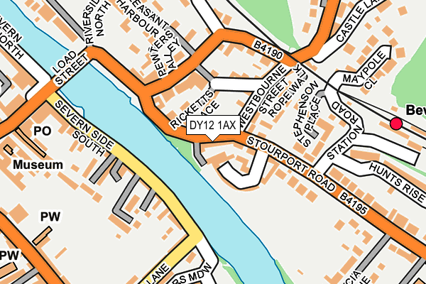 DY12 1AX map - OS OpenMap – Local (Ordnance Survey) DY12 1AX map - OS OpenMap – Local (Ordnance Survey)