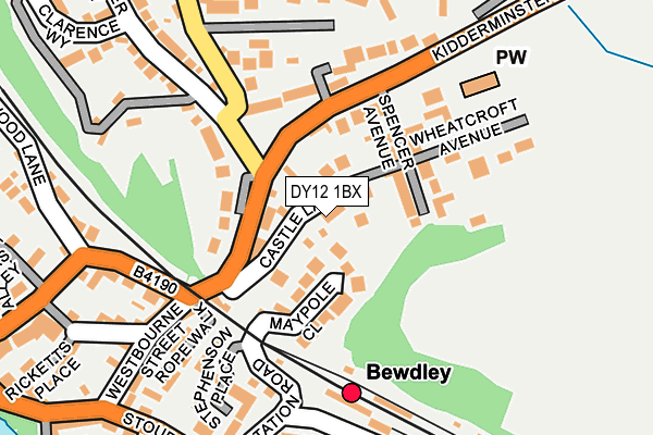DY12 1BX map - OS OpenMap – Local (Ordnance Survey) DY12 1BX map - OS OpenMap – Local (Ordnance Survey)
