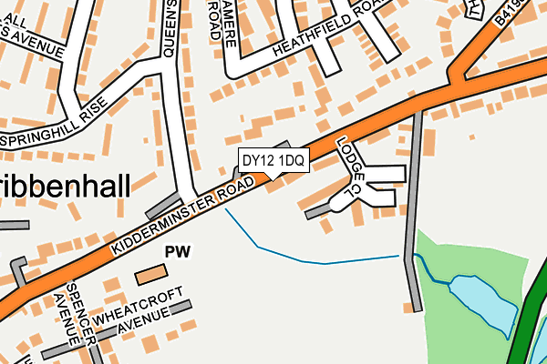 DY12 1DQ map - OS OpenMap – Local (Ordnance Survey)
