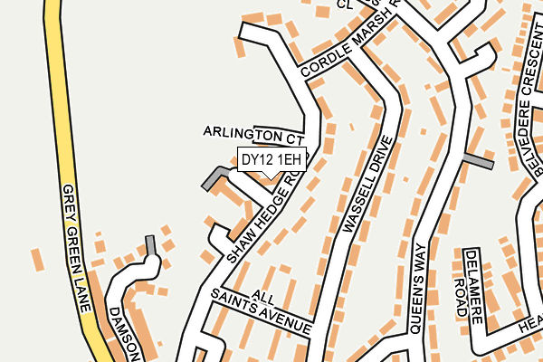 DY12 1EH map - OS OpenMap – Local (Ordnance Survey) DY12 1EH map - OS OpenMap – Local (Ordnance Survey)