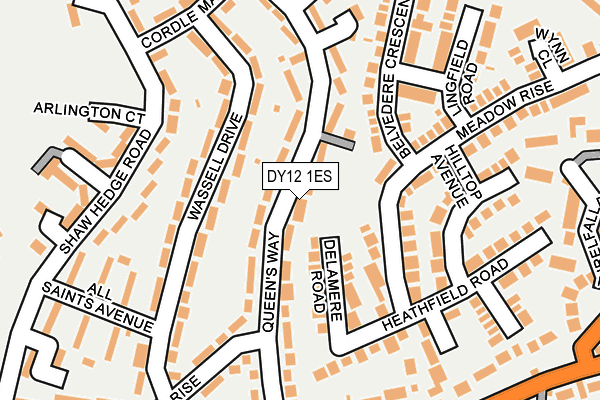 DY12 1ES map - OS OpenMap – Local (Ordnance Survey) DY12 1ES map - OS OpenMap – Local (Ordnance Survey)