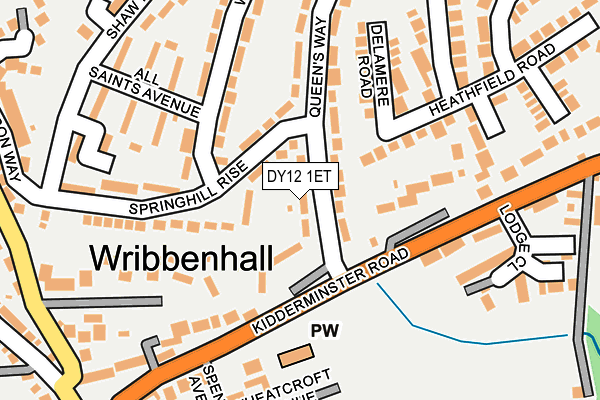 DY12 1ET map - OS OpenMap – Local (Ordnance Survey)