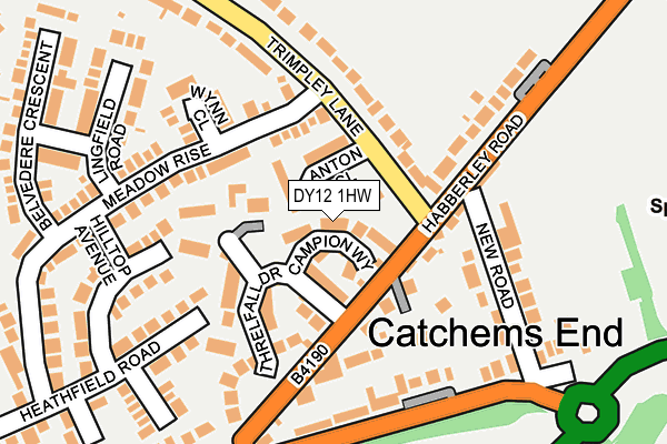 DY12 1HW map - OS OpenMap – Local (Ordnance Survey) DY12 1HW map - OS OpenMap – Local (Ordnance Survey)