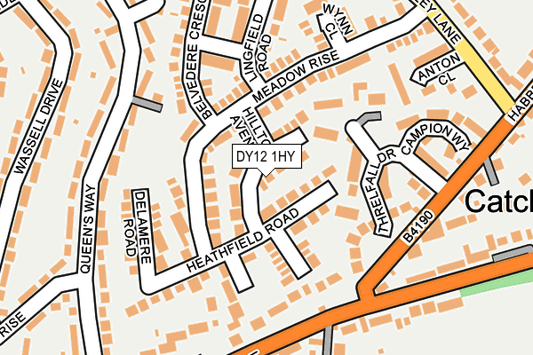 DY12 1HY map - OS OpenMap – Local (Ordnance Survey)