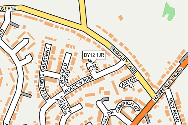 DY12 1JR map - OS OpenMap – Local (Ordnance Survey) DY12 1JR map - OS OpenMap – Local (Ordnance Survey)