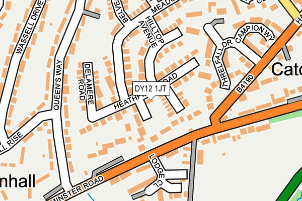 DY12 1JT map - OS OpenMap – Local (Ordnance Survey) DY12 1JT map - OS OpenMap – Local (Ordnance Survey)