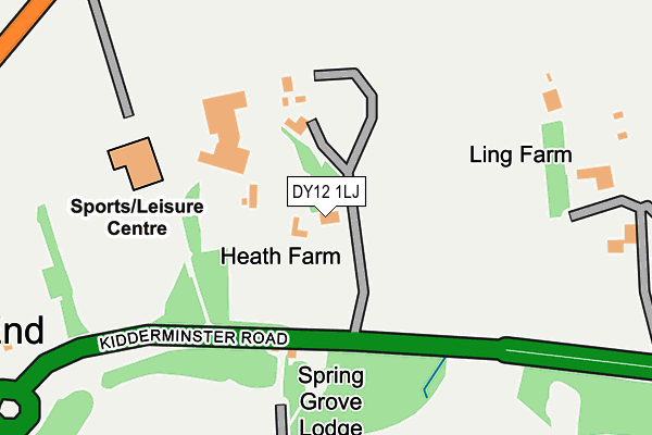 DY12 1LJ map - OS OpenMap – Local (Ordnance Survey)