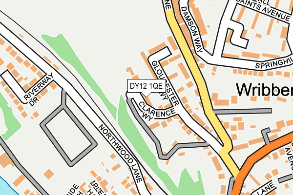 DY12 1QE map - OS OpenMap – Local (Ordnance Survey) DY12 1QE map - OS OpenMap – Local (Ordnance Survey)