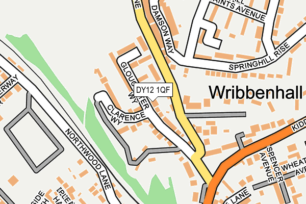 DY12 1QF map - OS OpenMap – Local (Ordnance Survey) DY12 1QF map - OS OpenMap – Local (Ordnance Survey)