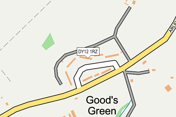 DY12 1RZ map - OS OpenMap – Local (Ordnance Survey) DY12 1RZ map - OS OpenMap – Local (Ordnance Survey)
